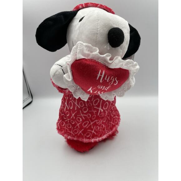 Snoopy Valentine Greeter NEW 2025 Hearts Pajamas 11" Plush Peanuts Waddler - Picture 1 of 13